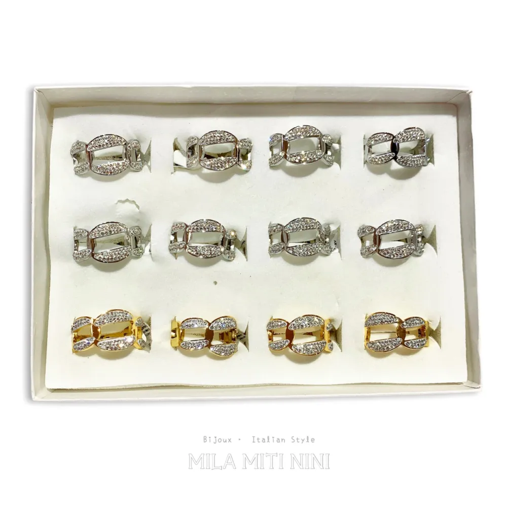 Catena-12pz Anelli Regolabili in Acciaio - AAR413-467