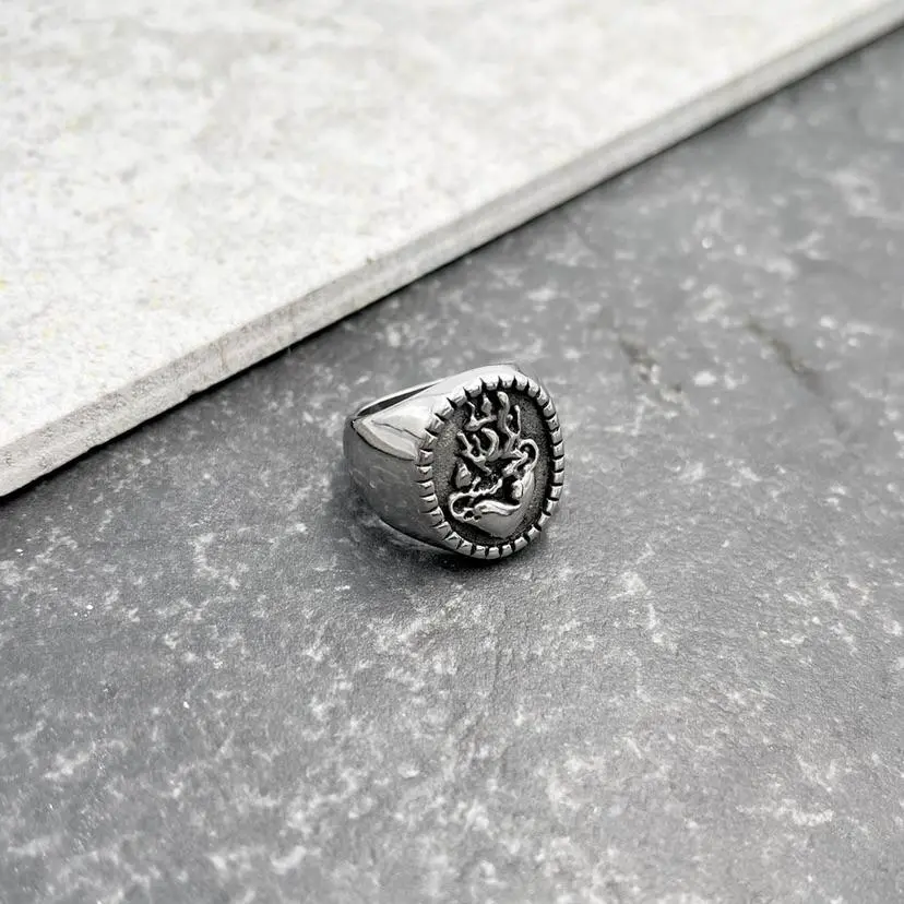 Sacro Cuore-Anello da uomo in Acciao - AAU518-151