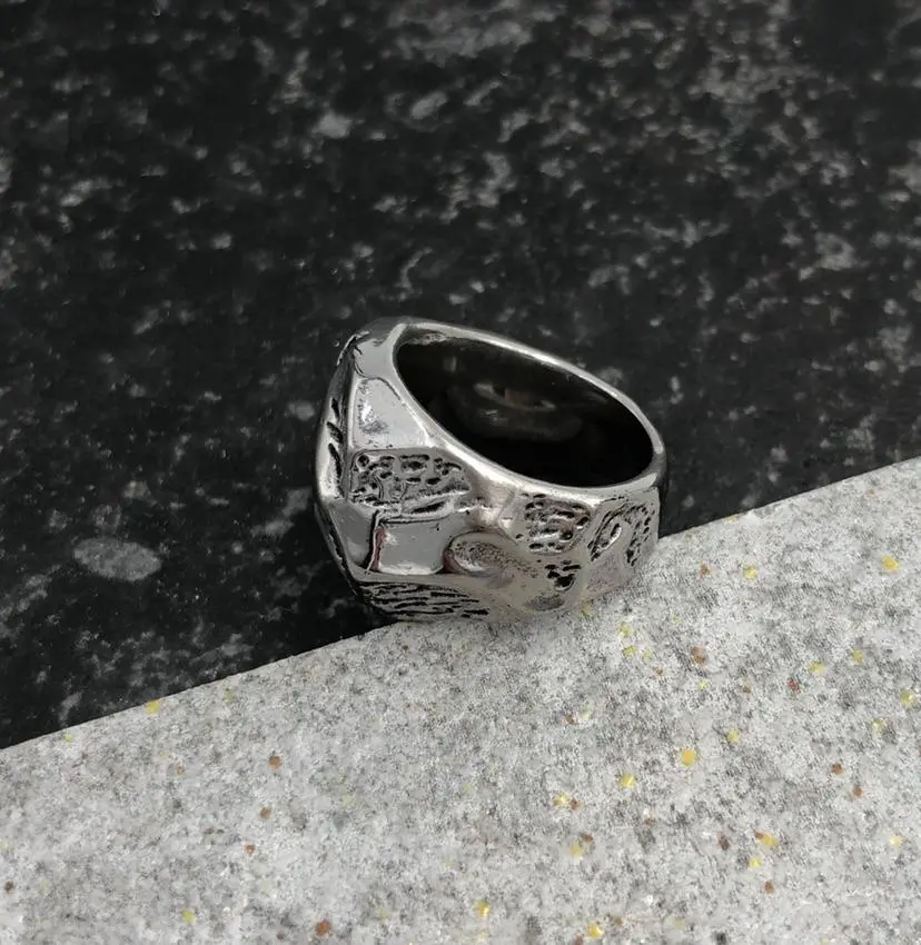 Effetto Pietra-12 pz Anelli in Acciaio - AAU518-153