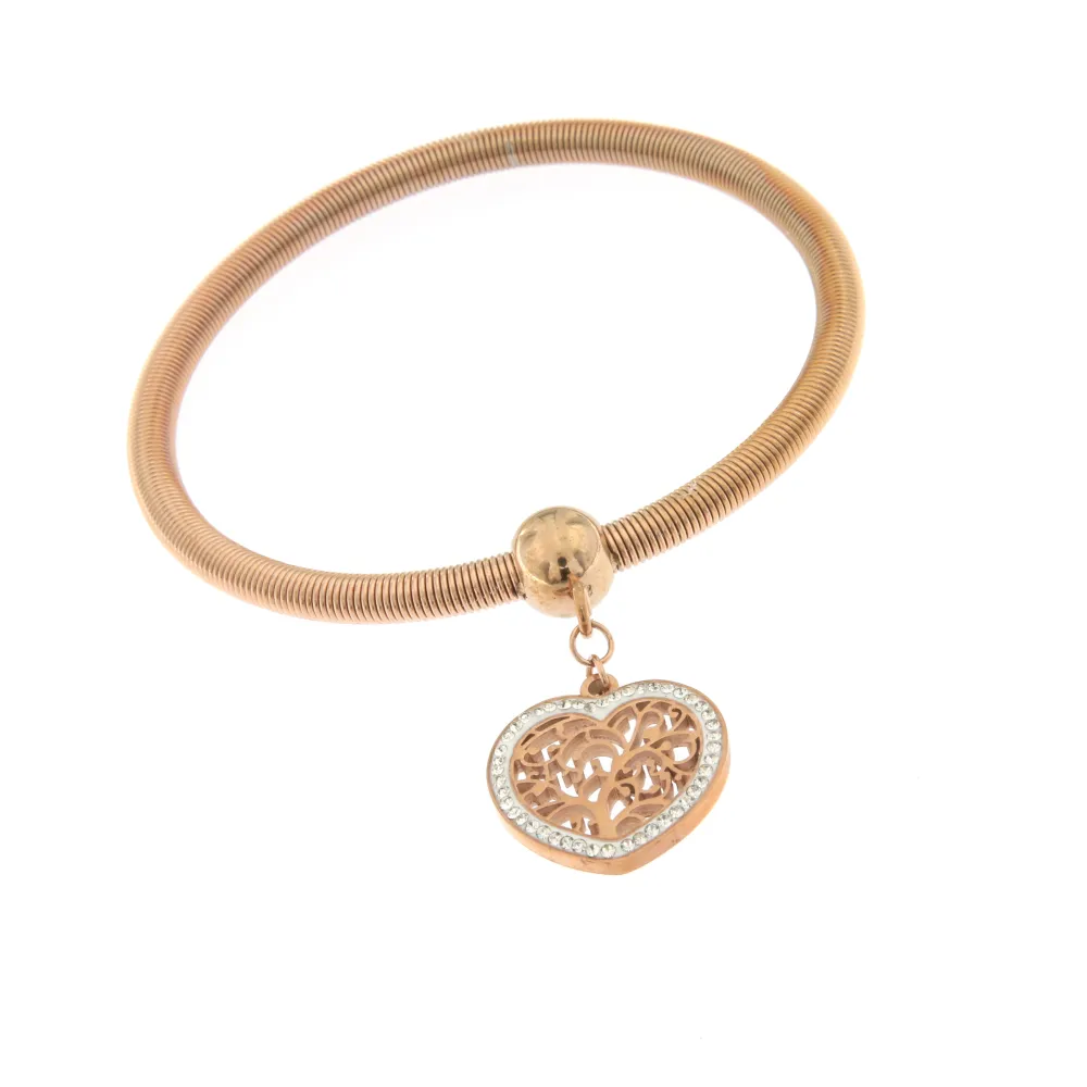 AdV Cuore  1515 - Bracciale a Molla in Acciaio - AdV Cuore  1515 - Bracciale a Molla in Acciaio