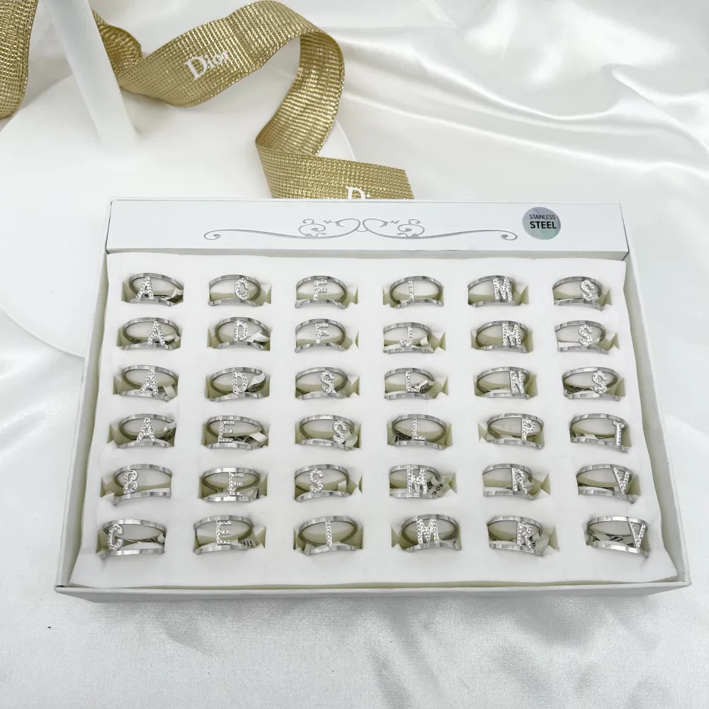 AMR7780-Iniziale ARGENTO -Anello Regolabile - AMR7780-Iniziale ARGENTO -Anello Regolabile