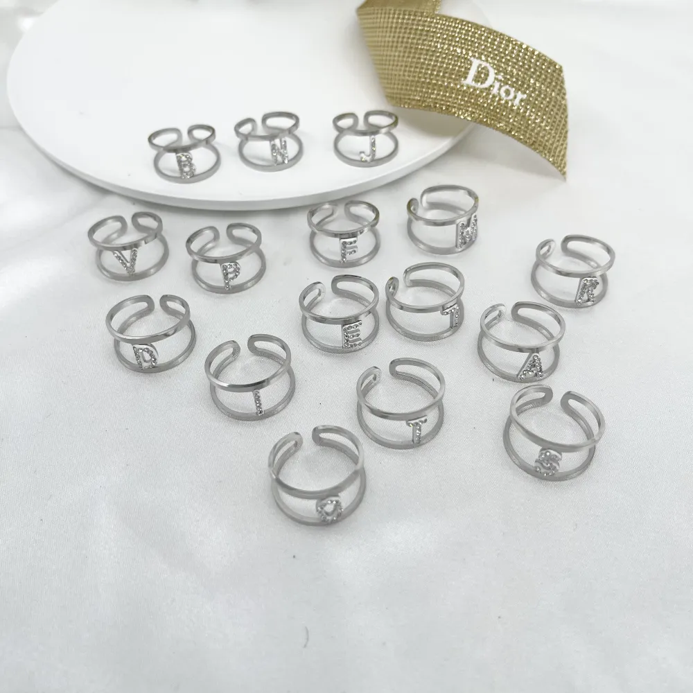 AMR7780-Iniziale Con Strass-36Pz Anelli Regolabile - AMR7780-Iniziale Con Strass-36Pz Anelli Regolabile