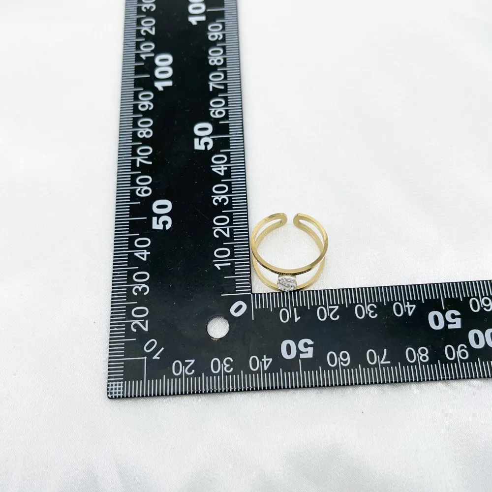 AMR7780-Iniziale ORO GIALLO -Anello Regolabile - AMR7780-Iniziale ORO GIALLO -Anello Regolabile