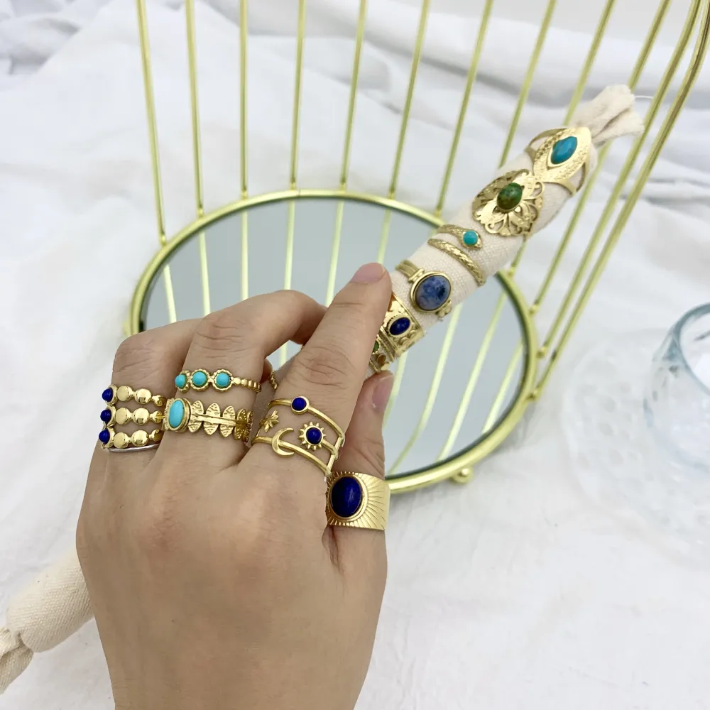 Mix Modelli Colorati-12pz Anelli in Acciaio - APA-732-119