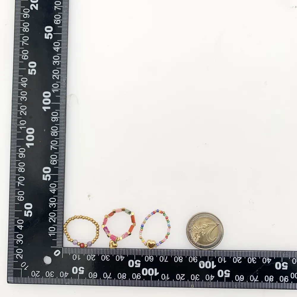 Cuore-Set 3pz Anelli Elastici in Acciaio - APA-732-177