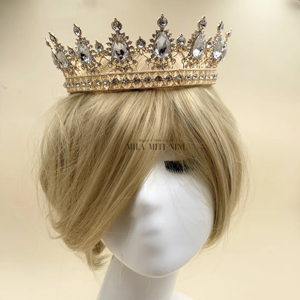 AXC0314-Corona Sposa- Acccessori per Capelli - AXC0314-Corona da Regina - Acccessori per Capelli