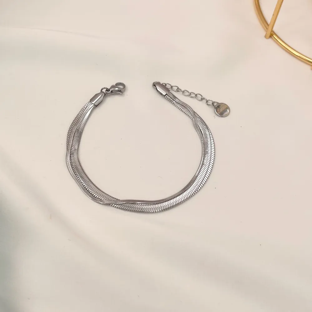 2+1 Catene Serpente-Bracciale in Acciaio - BAC-103-AA1322B