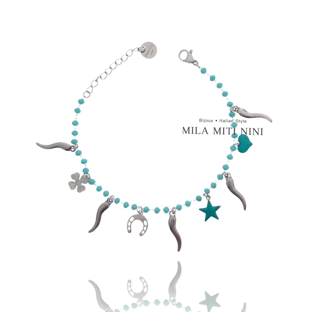 Fortuna Cornino-Bracciale in Acciaio con Chiusura - BAC-103-AA156B