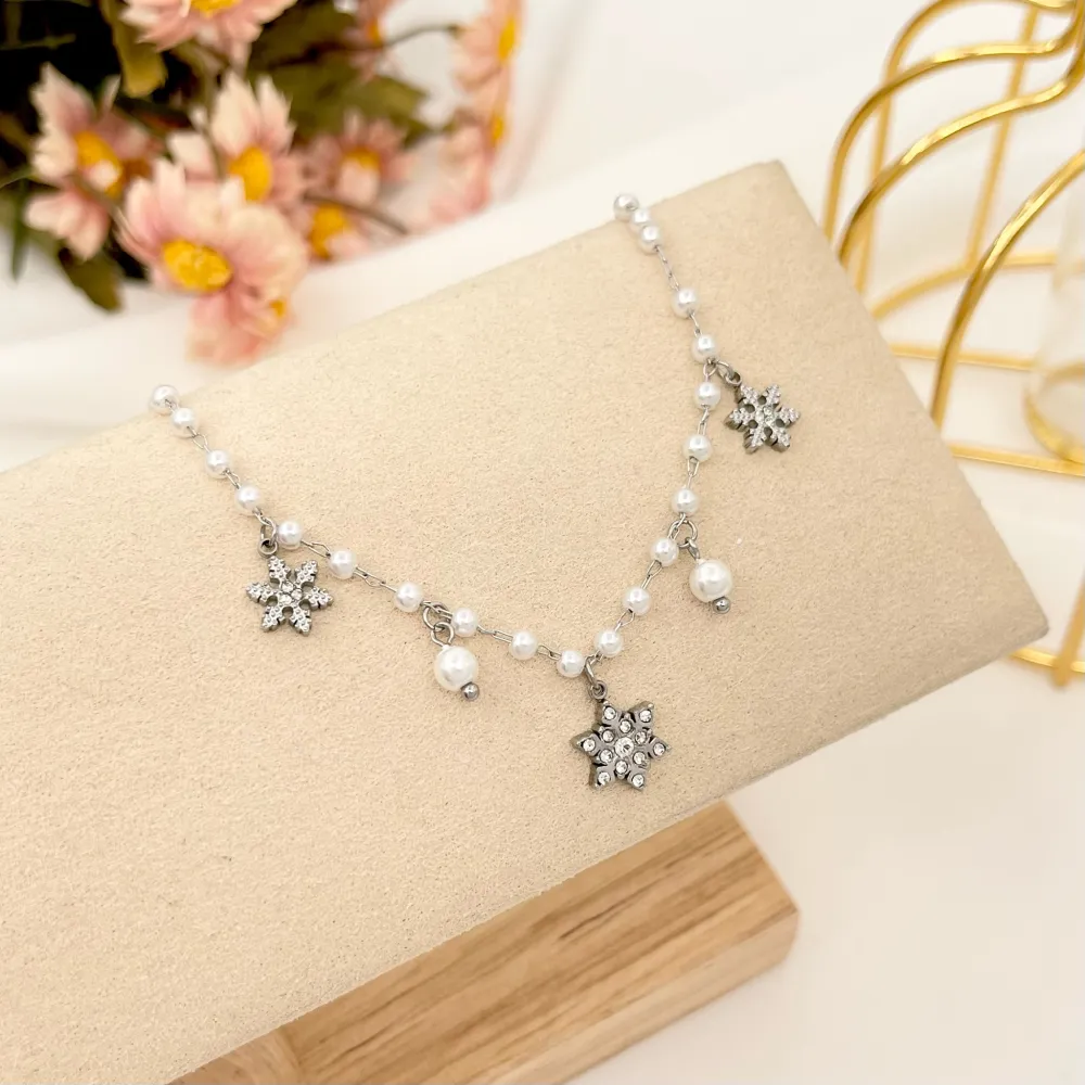 Fiocco di Neve-Bracciale in Acciaio con Chiusura - BAC-103-AA2775B