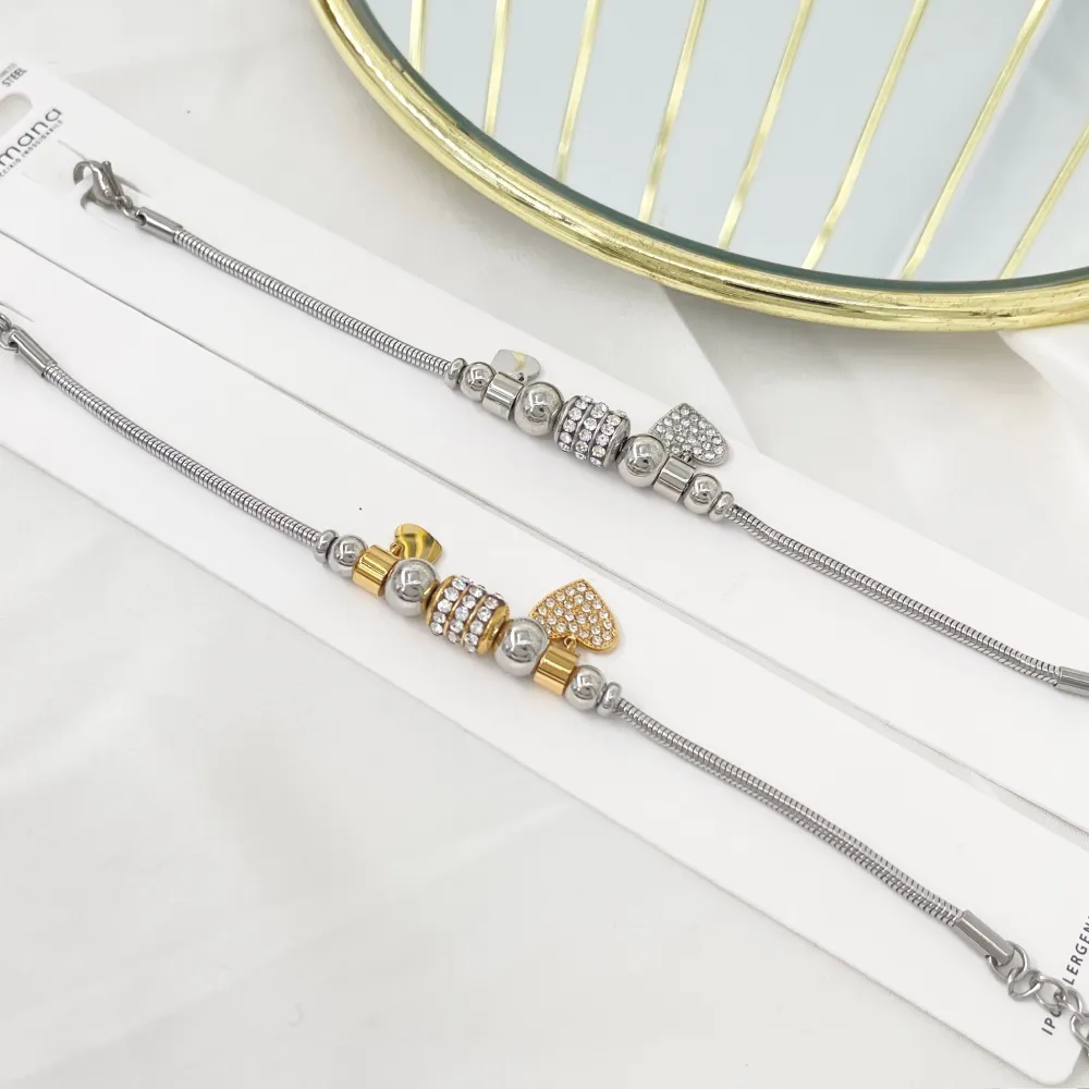 Charmes Cuore-Bracciale in Acciaio - BAC-103-AA3631B