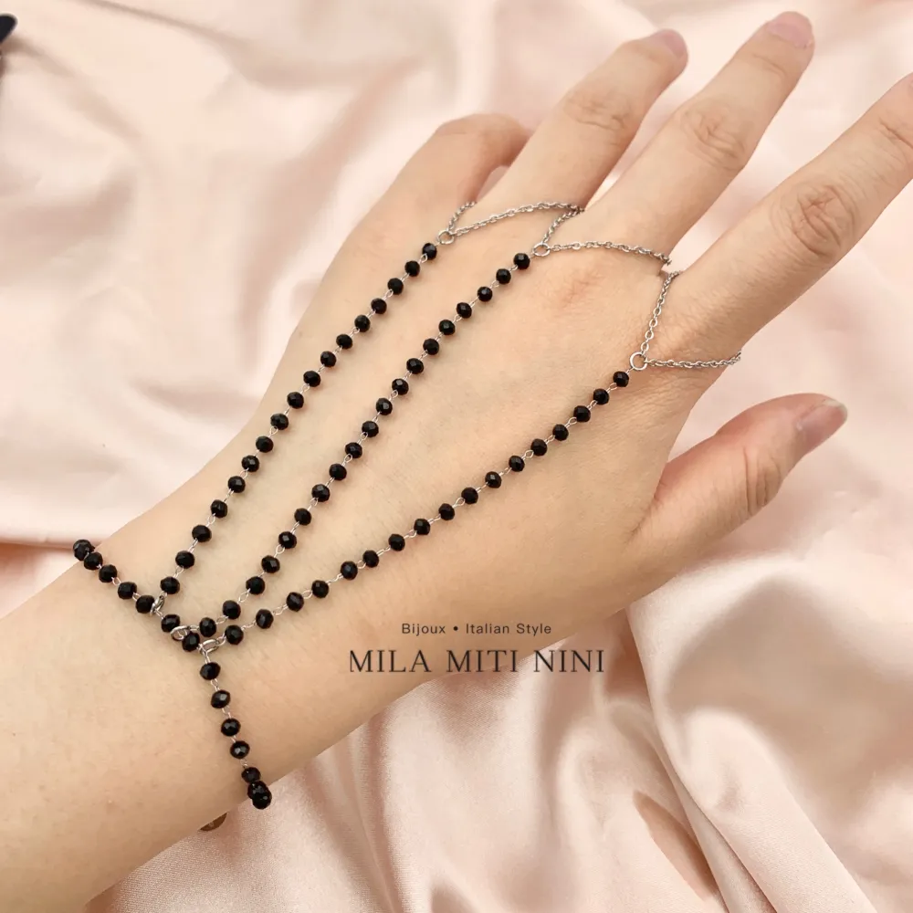 Multifili Cristalli-Baciamano in Acciaio - BAC-103-AA405B