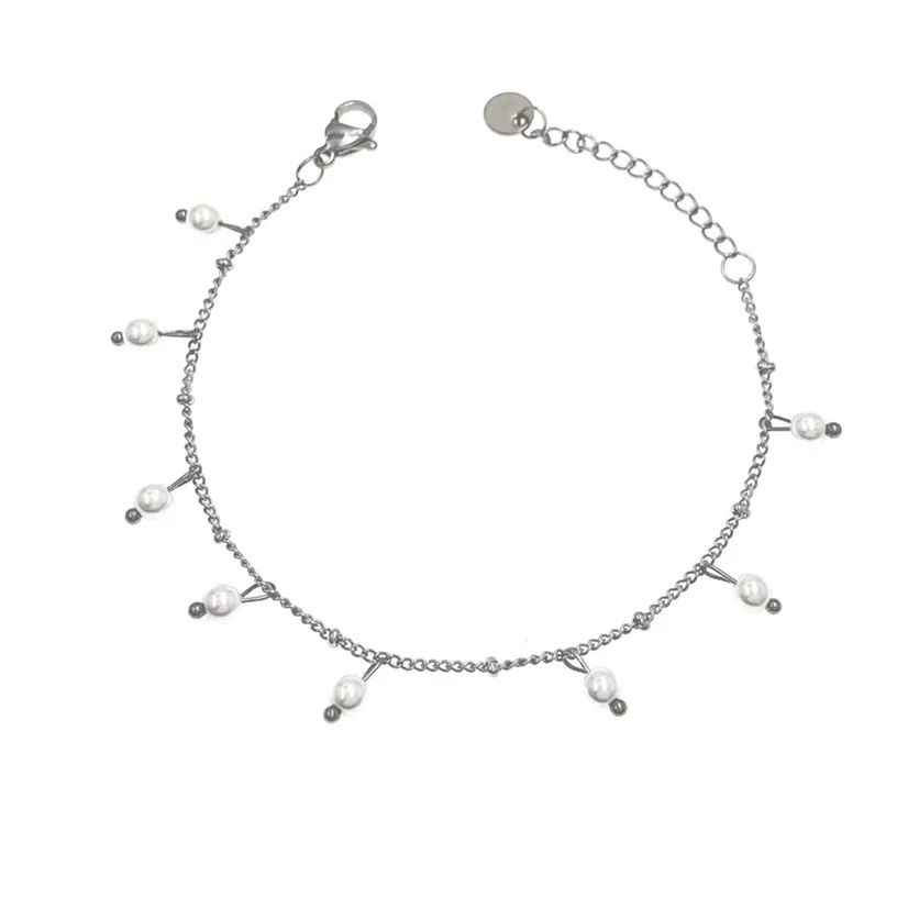 Perla Pendente-Bracciale in Acciaio con Chiusura - BAC-176-450