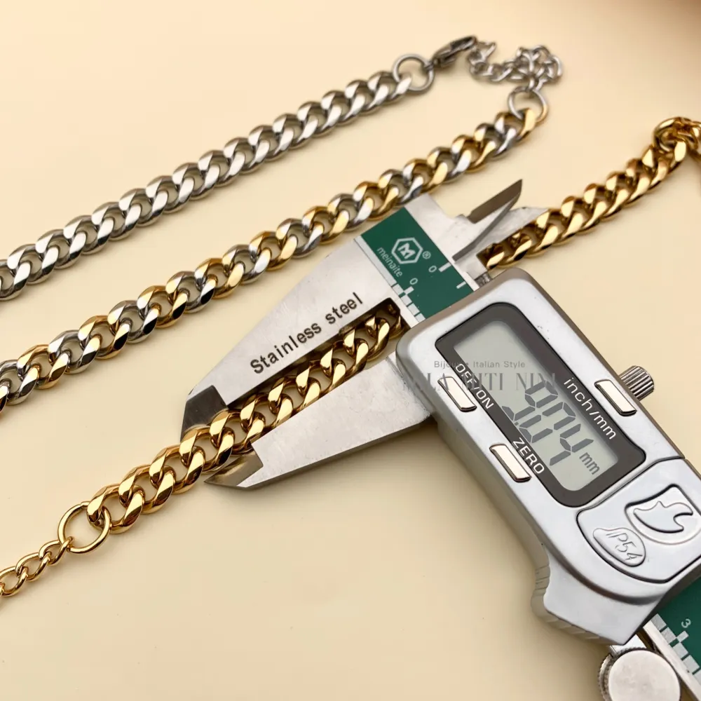 Groumette 9mm-Bracciale in Acciaio con Chiusura - BAC208-241-242-243