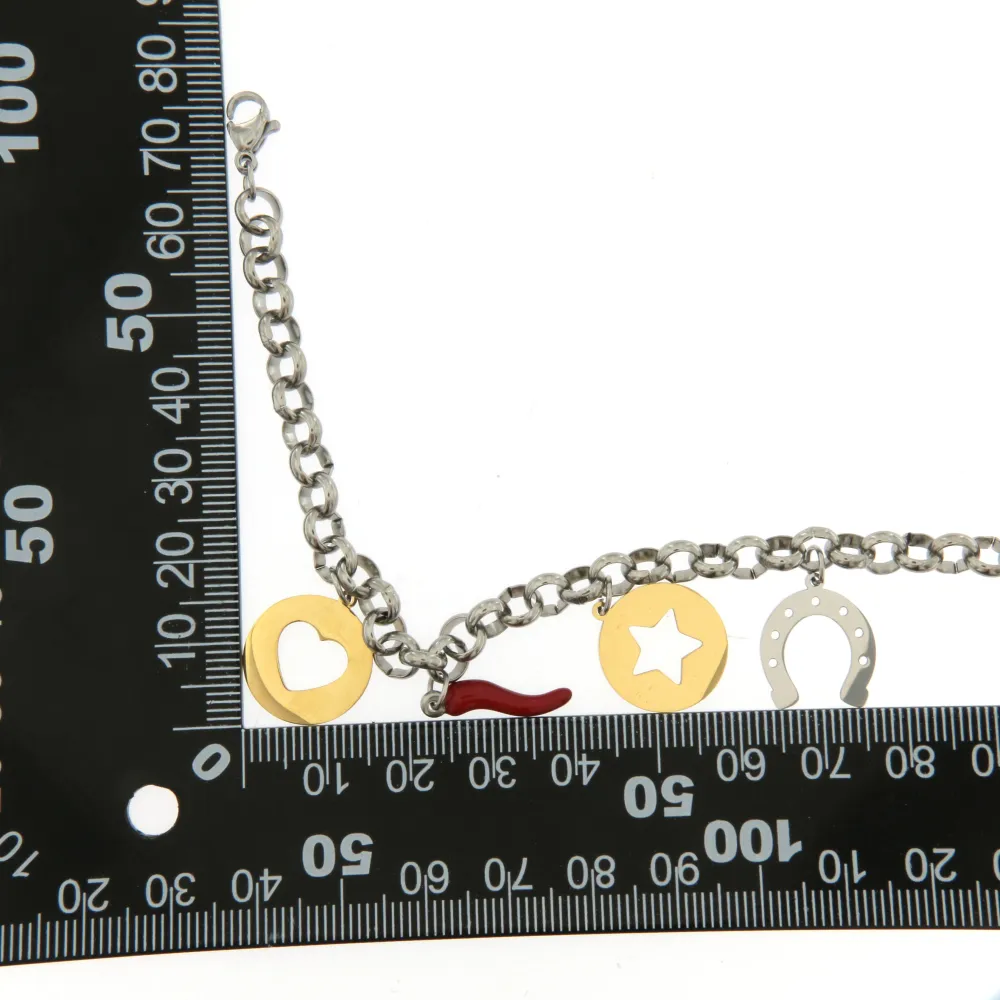 BAC6724-Fortuna Cornino-Bracciale in Acciaio con Chiusura - BAC2310-Fortuna Cornino-Bracciale in Acciaio con Chiusura