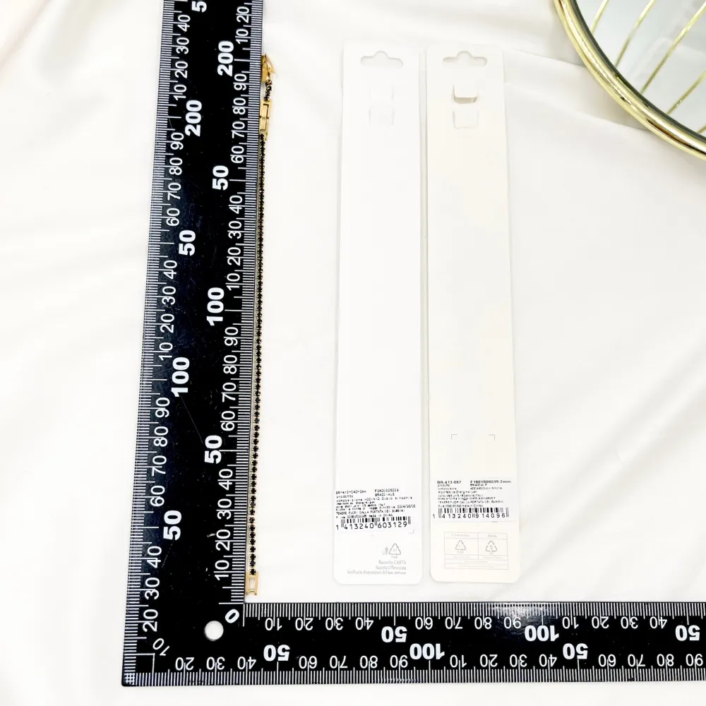 Tenni Acciaio Zirconia 2mm-Bracciale in Acciaio con Chiusura - BAC-413-057 2mm