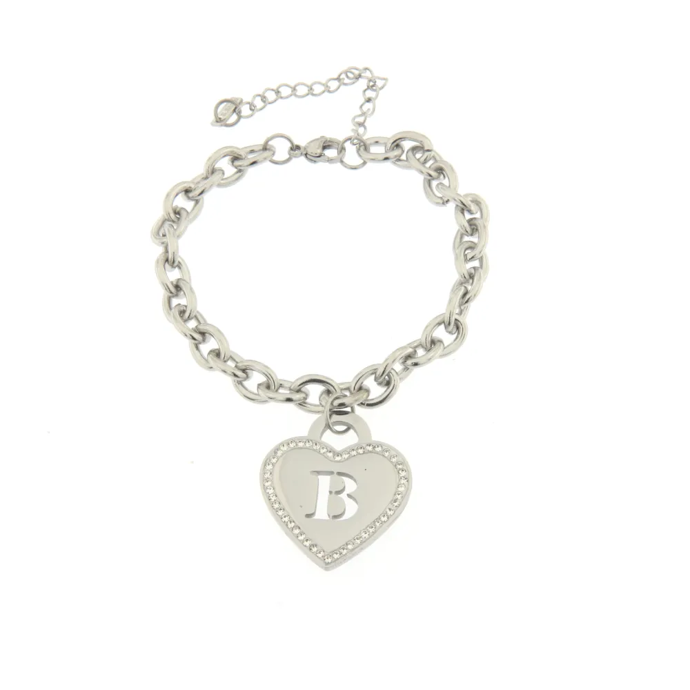 BAC1109-Iniziale Cuore - Bracciale in Acciaio - BAC413-1220