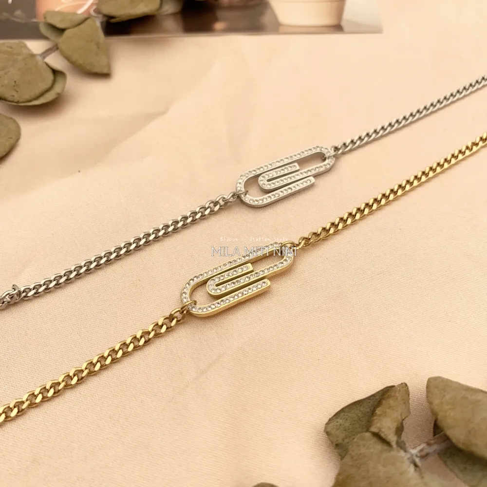 BAC413-1256-Catena Grafetta-Bracciale in Acciaio - BAC413-1256