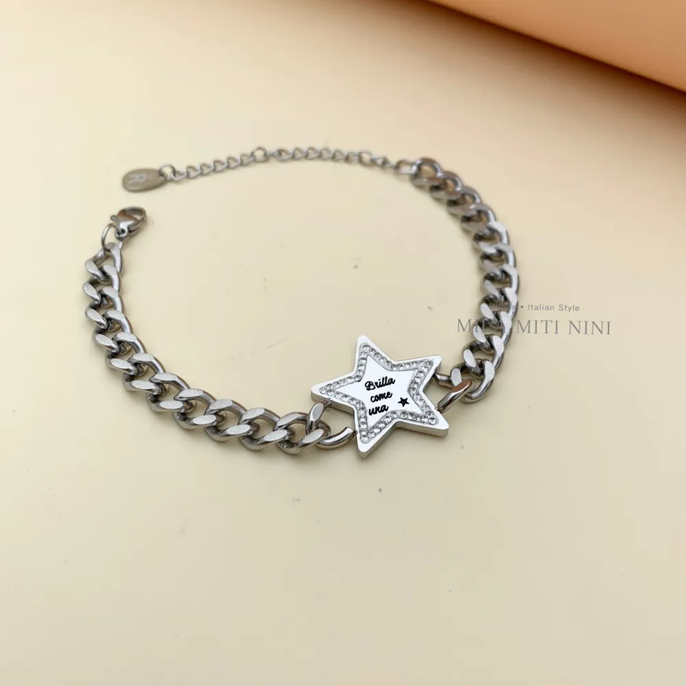 Brilla come una Stella-Bracciale in Acciaio con Chiusura - BAC413-1378