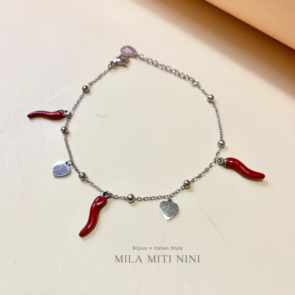 Cuore Cornino-Bracciale in Acciaio con Chiusura - BAC-413-1393