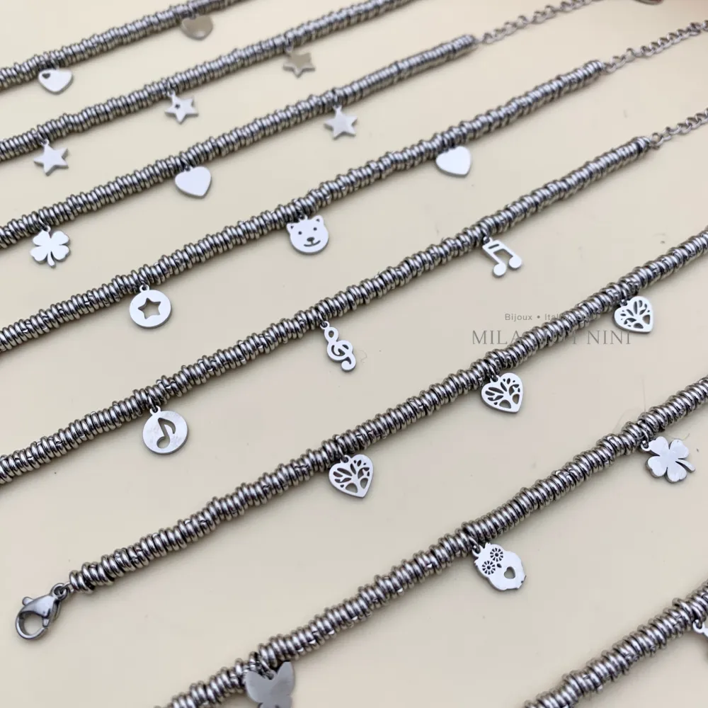 Nota Musicale -Bracciale in Acciaio con Chiusura - BAC413-1535