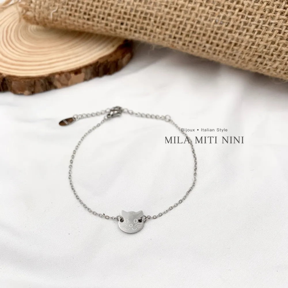 Gatto-Bracciale in Acciaio con Chiusura - BAC-413-1762A