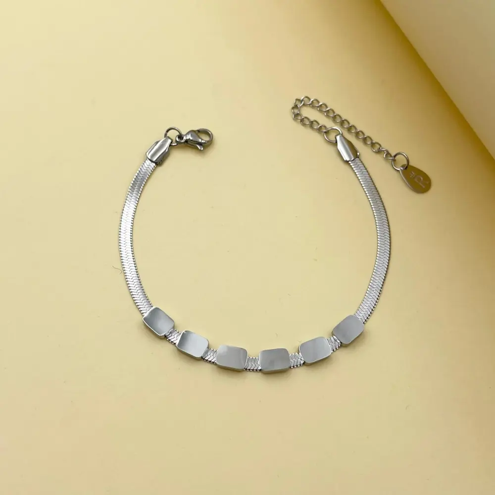 Quadratino -Bracciale in Acciaio con Chiusura - BAC-413-1767