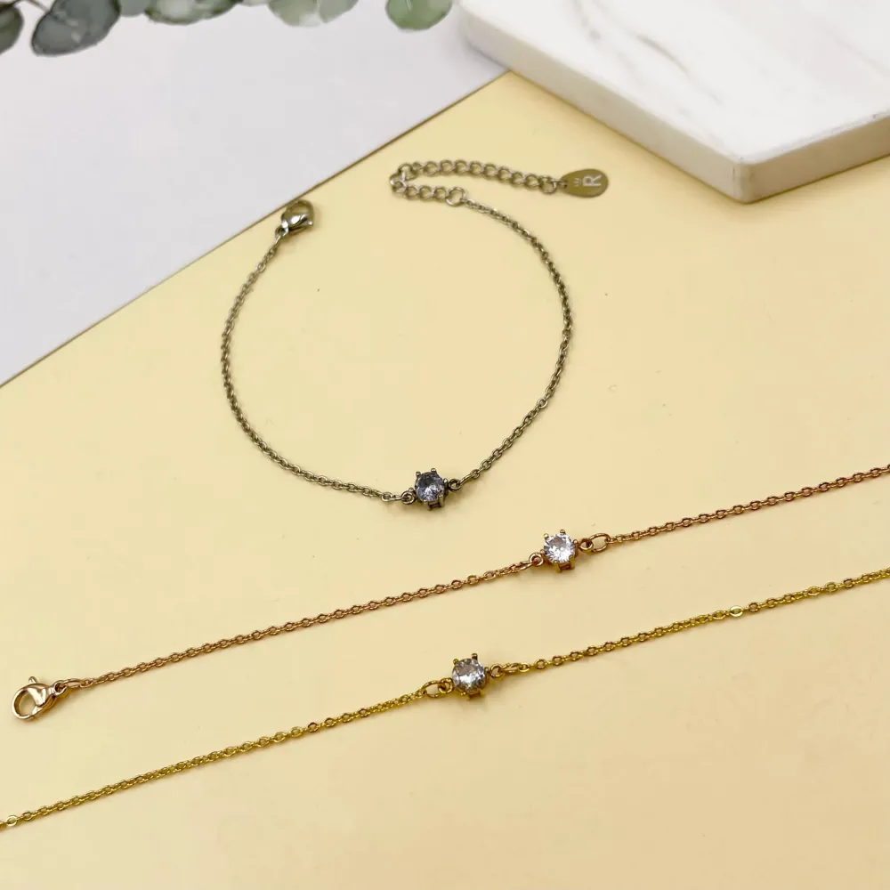 Punto Luce 5mm a 6Griffe-Bracciale in Acciaio con Chiusura - BAC-413-1804