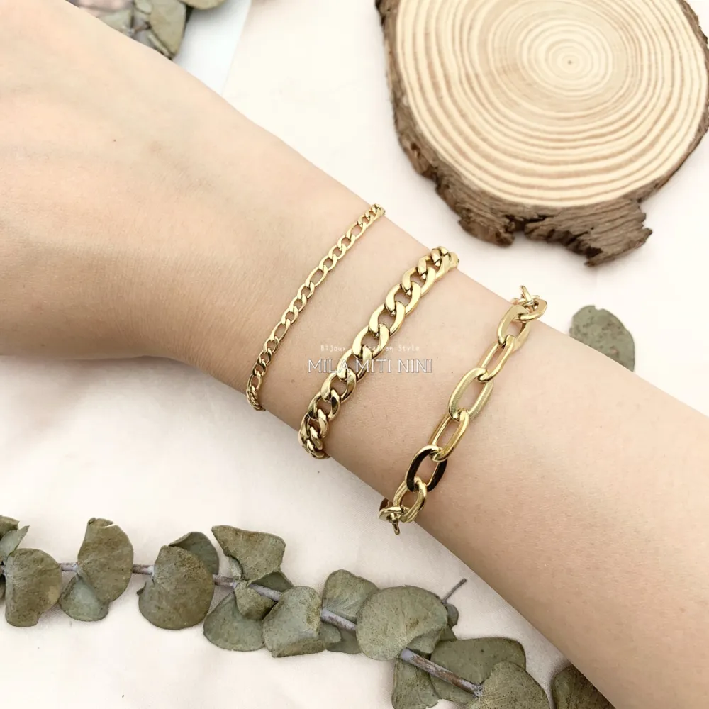 BAC413-2412-Catena 6mm-Bracciale in Acciaio - BAC413-2412 A