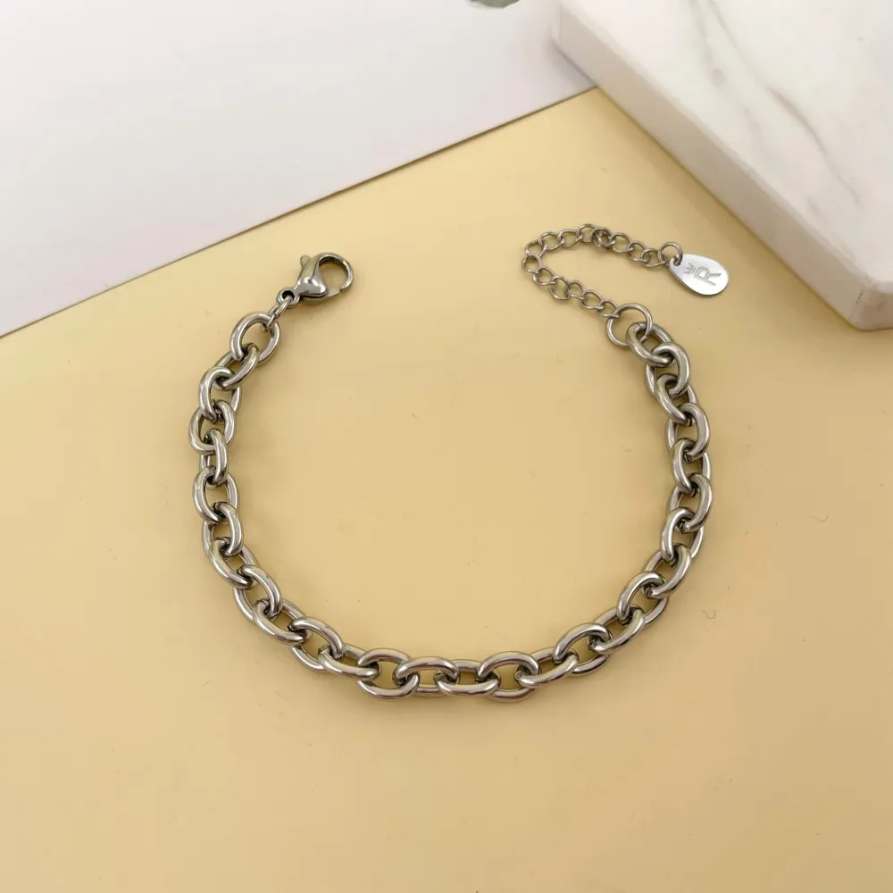 Catena-Bracciale in Acciaio con Chiusura - BAC-413-2715