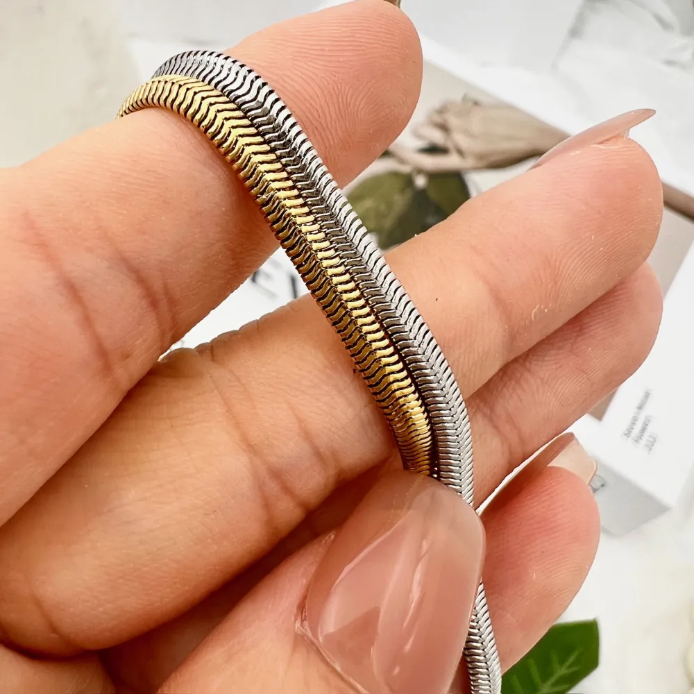 Serpente 5mm -Bracciale in Acciaio - BAC-413-3126A