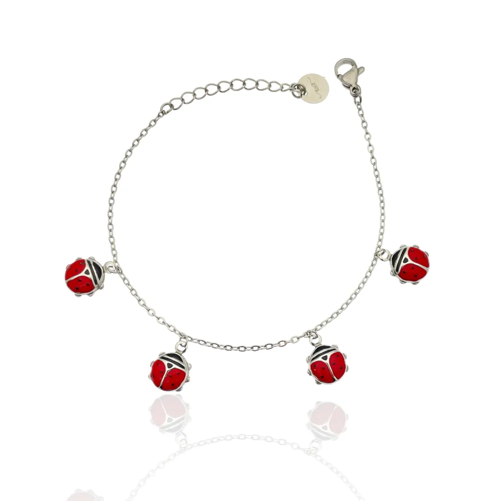 Coccinella-Bracciale in Acciaio - BAC-413-AA616B