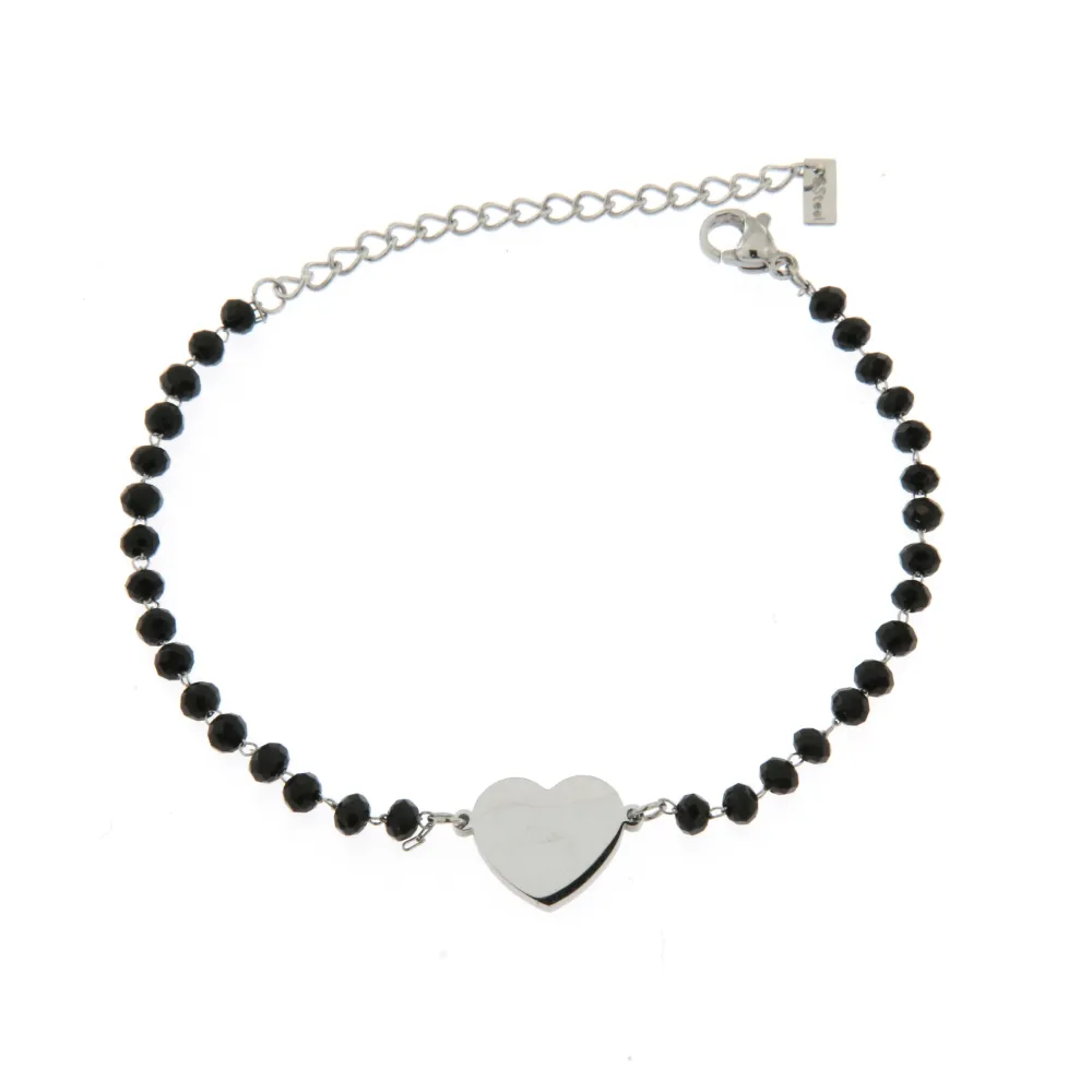 BAC6603-Cuore Rosario - Bracciale in Acciaio con Chiusura - BAC6603-Cuore Rosario - Bracciale in Acciaio con Chiusura