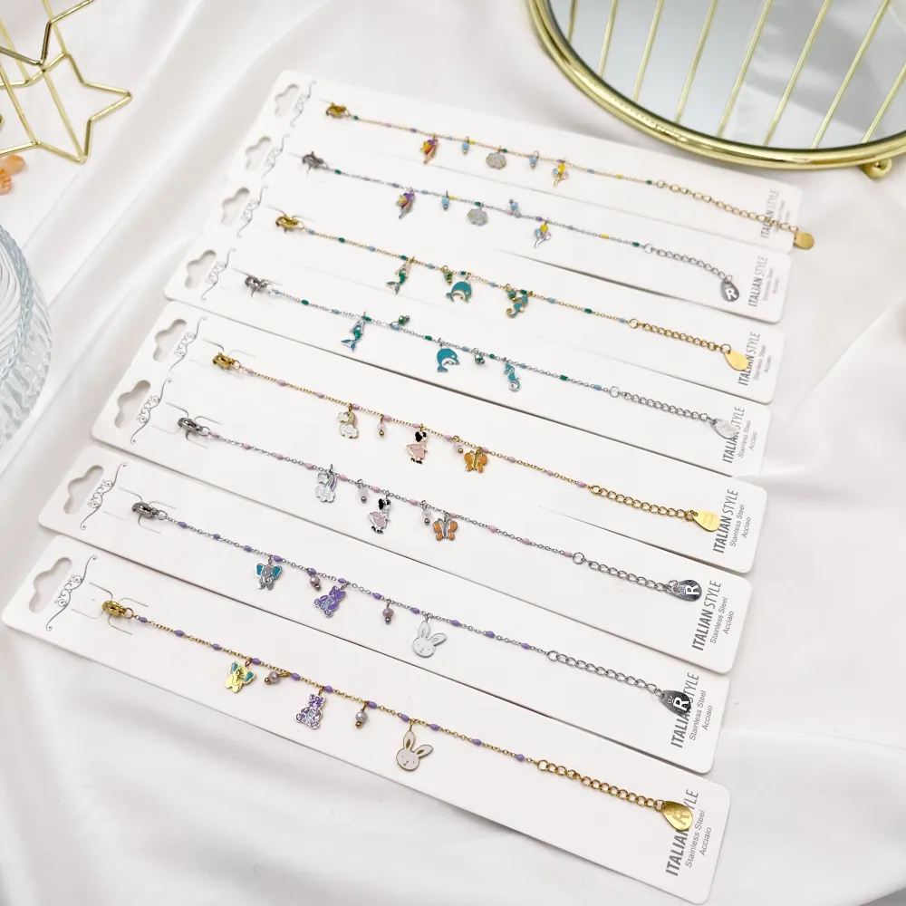 Soggetti Smaltati Favola-Bracciale in Acciaio - BAC-736-26