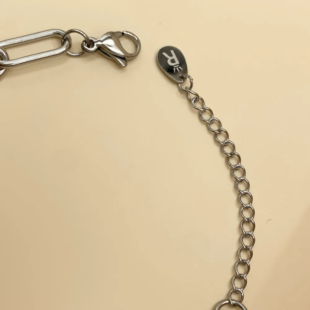 BAC7470-Catena con Stella-Bracciale in Acciaio - BAC7470-Catena con Stella-Bracciale in Acciaio