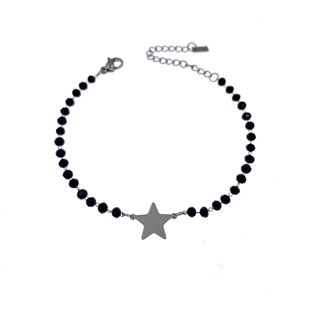 BAC7471-Rosario con Stella-Bracciale in Acciaio - BAC7471-Rosario con Stella-Bracciale in Acciaio