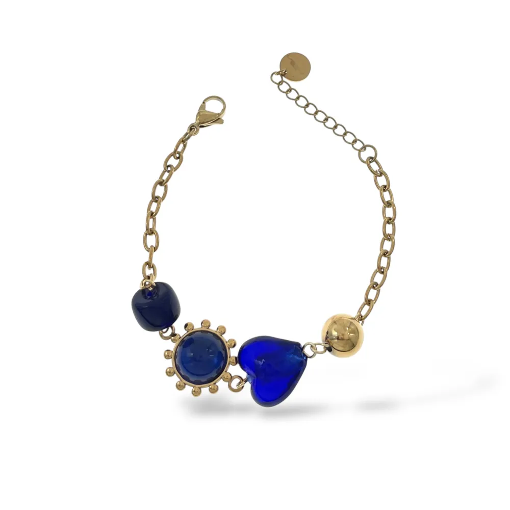 Cuore-Bracciale in Acciaio con Chiusura - BAC-765-85