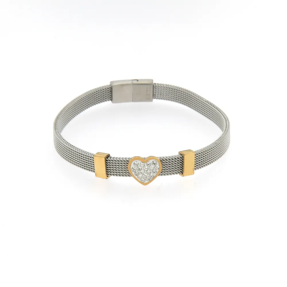 BAC-Cuore 5515 - Bracciali con Chiusura in Acciaio - BAC-Cuore 5515 - Bracciali con Chiusura in Acciaio
