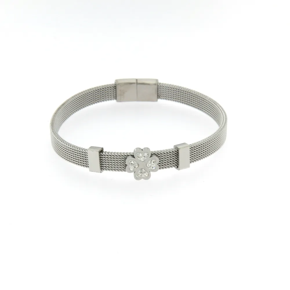 BAC-Quadrifoglio 5518 - Bracciali con Chiusura in Acciaio - BAC-Quadrifoglio 5518 - Bracciali con Chiusura in Acciaio