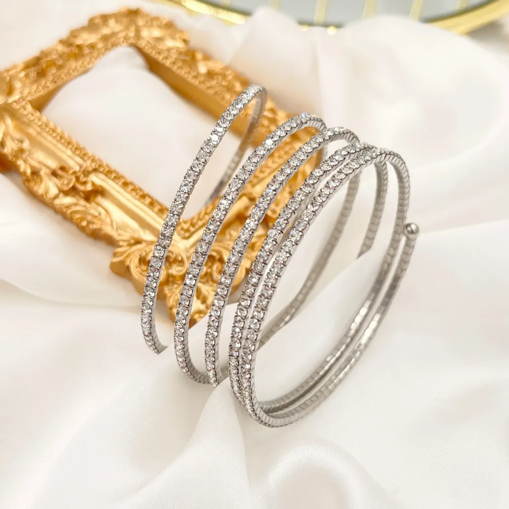 Tennis-Bracciale Rigido in Acciaio - BAR-103-AA3372B