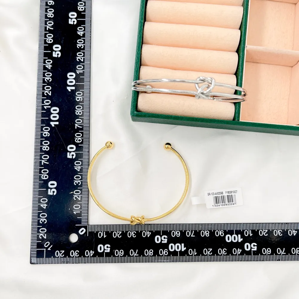 Doppio Nodo  -Bracciale Rigido in Acciaio - BAR-103-AA5209B