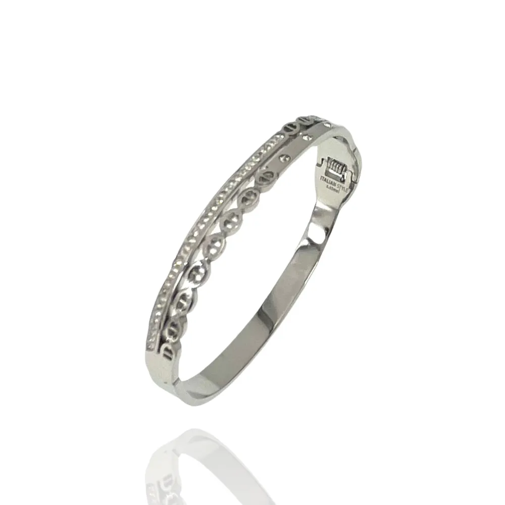 Catena-Bracciale Rigido in Acciaio - BAR-413-1358