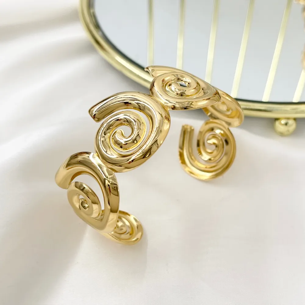 Chiocciola -Bracciale Rigido in Acciaio - BAR-413-181