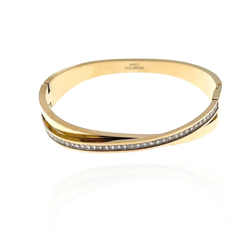 Tennis X -Bracciale Rigido in Acciaio - BAR-413-2060