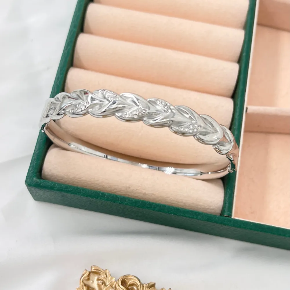 Intrecciato con Strass  -Bracciale Rigido in Acciaio - BAR-413-3084