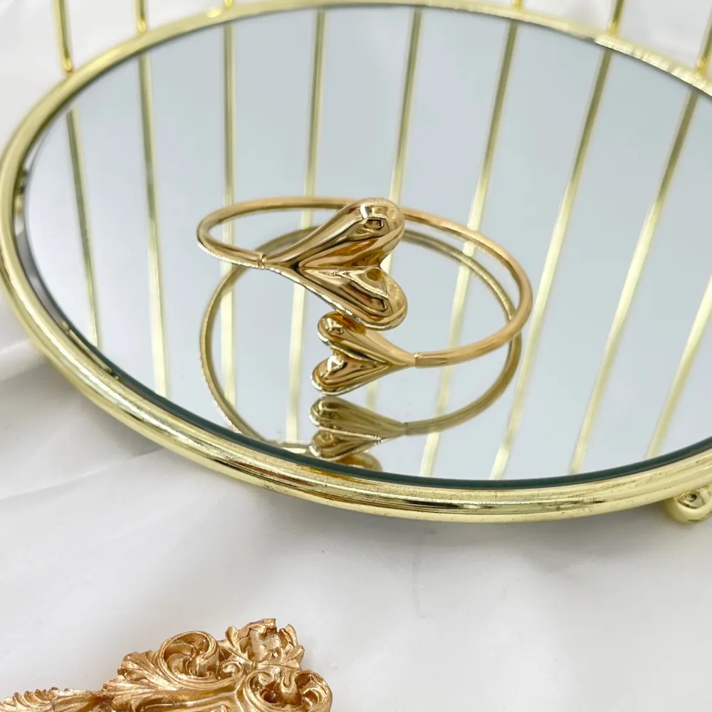 Doppio Cuore  -Bracciale Rigido in Acciaio - BAR-413-7277