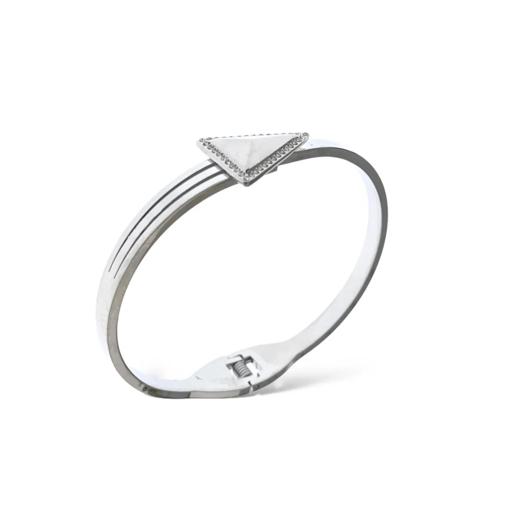 Triangolo-Bracciale Rigido in Acciaio - BAR-413-8224
