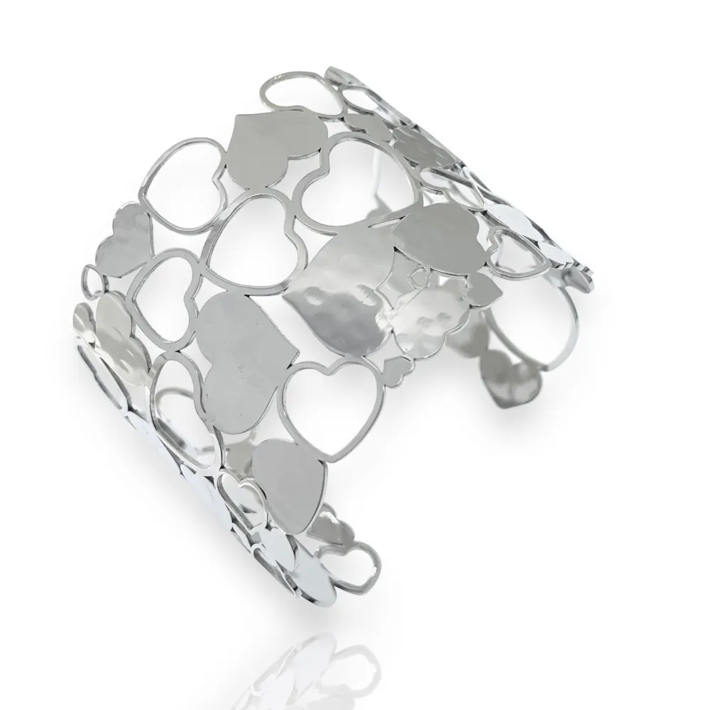 Cuore-Bracciale Rigido in Acciaio - BAR-732-227