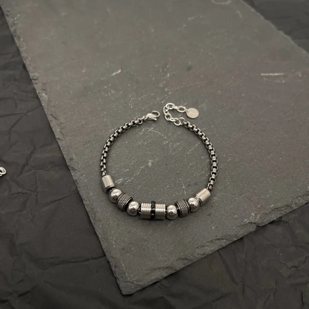 Palline-Bracciale in Acciaio da Uomo - BAU-500-BMS30137