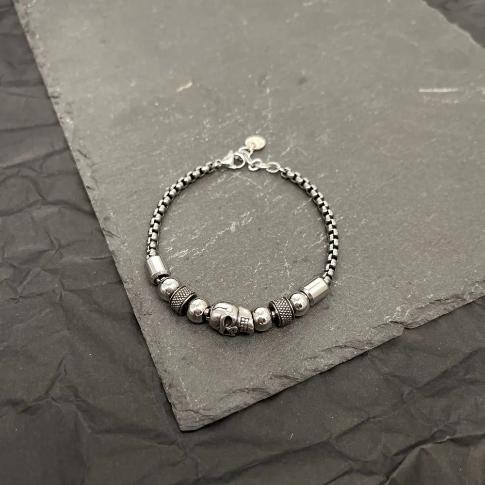 Teschio-Bracciale in Acciaio da Uomo - BAU-500-BMS30167