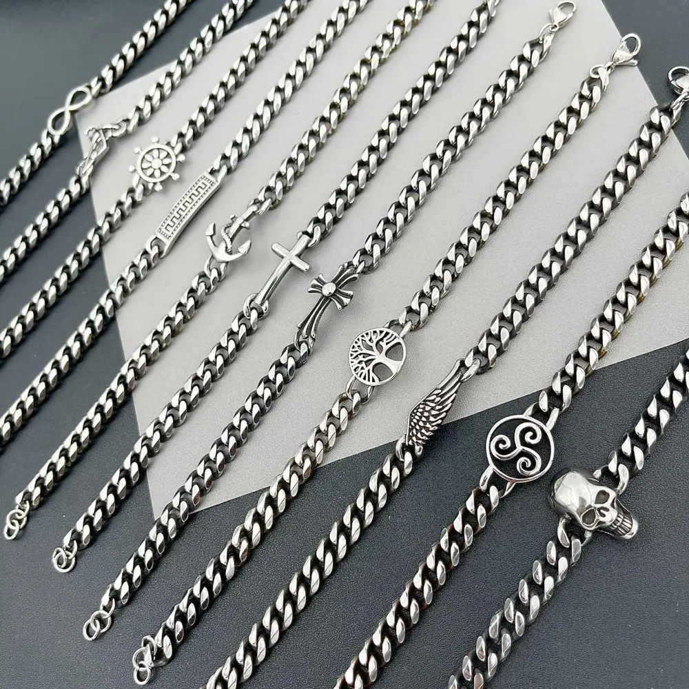 BAU6948-Albero della Vita-Bracciale in Acciaio da Uomo - BAU-600-B199-A114